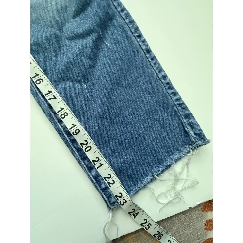 Zara Girls Z1975 Distressed Mid-Rise Denim Jeans